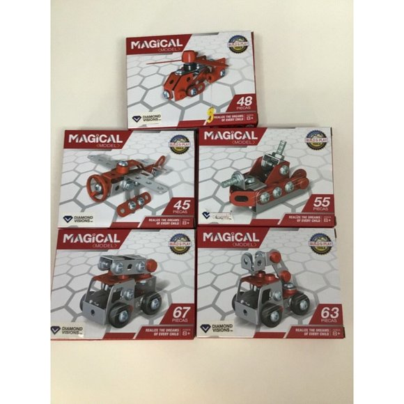 Iron Commander Mini Erector Set Metal Building Sets x 5 (Fire Trucks Series) - Picture 1 of 7